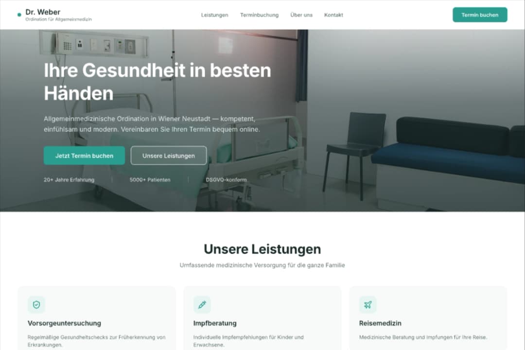 Dr. Weber — Online-Terminbuchung