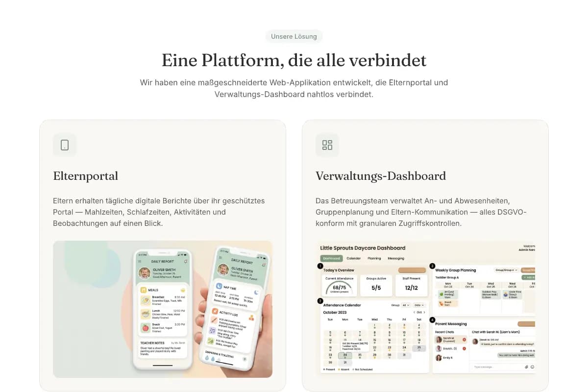 KinderWelt — Kita-Lösung