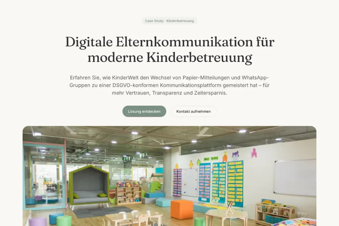 KinderWelt — Kita-App